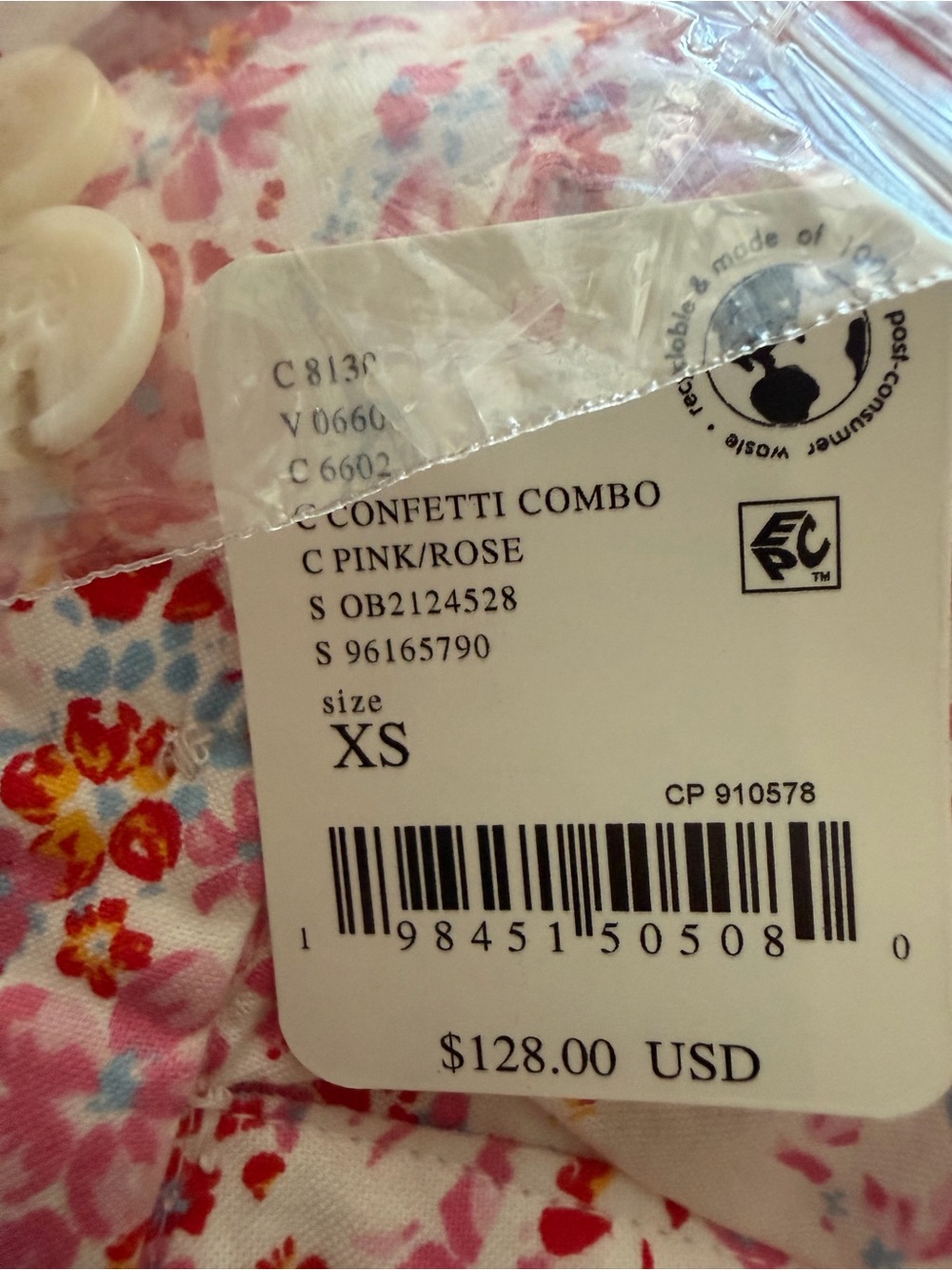 Free People White Strapless Mini Dress with Pink & Red Floral Print - Picture 4 of 5